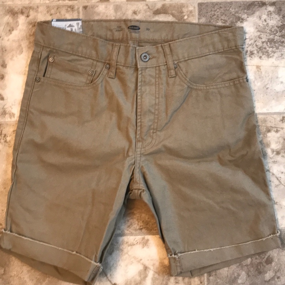 New Men’s Denim-like Cutoff Slim Shorts Sz 30